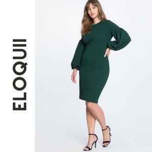 NWT ELOQUII PLUS SIZE Puff Sleeve Bodycon Dress
